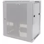 Intellinet 19 inch Network Cabinet - Wall Mount (Standard), 9U, 600mm Deep, Grey, Flatpack, Max 60kg, Suitable also for use on desk or floor, Usable Depth 410mm, Metal & Glass Door, Back Panel, Removeable Sides, Parts for wall install (eg screws/rawl plugs) not incl