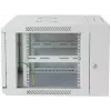 Intellinet 19 inch Network Cabinet - Wall Mount (Double Section Hinged Swing Out), 15U, 550mm Deep, Grey, Assembled, Max 30kg, Swings out for access to back of cabinet when installed on wall, Rack, Usable Depth 425mm, Parts for wall installation not included