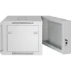 Intellinet 19 inch Network Cabinet - Wall Mount (Double Section Hinged Swing Out), 15U, 550mm Deep, Grey, Assembled, Max 30kg, Swings out for access to back of cabinet when installed on wall, Rack, Usable Depth 425mm, Parts for wall installation not included