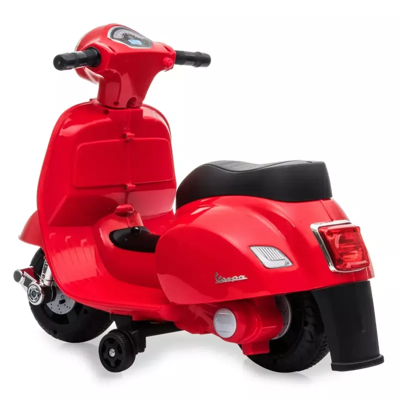 Electric ride-on Jamara Vespa Mini scooter — battery-powered, 4 wheels, for ages from 1.6 years, lights, colours: black/red