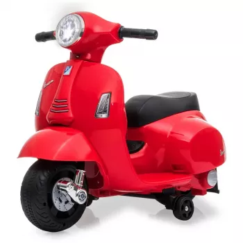 Electric ride-on Jamara Vespa Mini scooter — battery-powered, 4 wheels, for ages from 1.6 years, lights, colours: black/red
