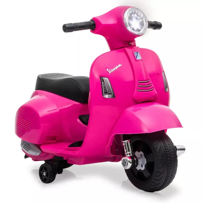 Electric ride-on Jamara Vespa Mini scooter, battery-powered, 4 wheels, ages from 1.6 years, lights, black or pink