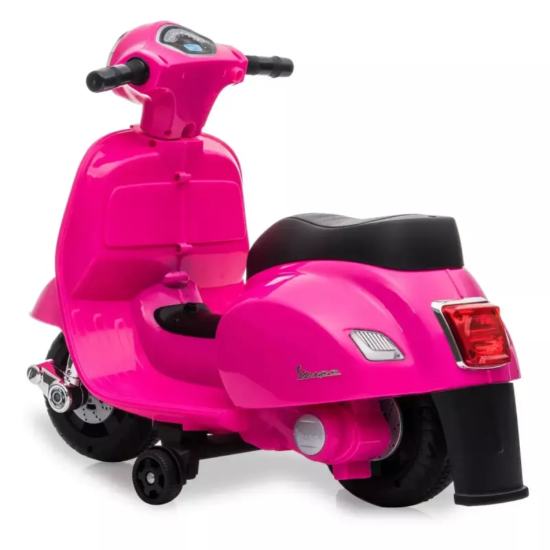 Electric ride-on Jamara Vespa Mini scooter, battery-powered, 4 wheels, ages from 1.6 years, lights, black or pink