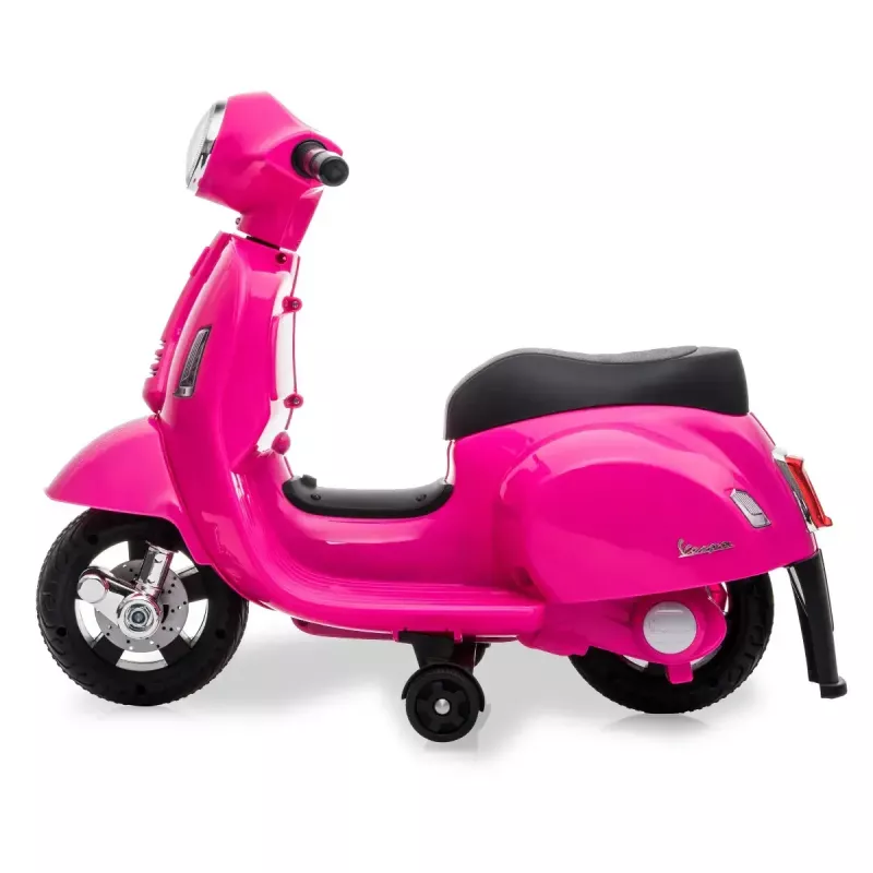 Electric ride-on Jamara Vespa Mini scooter, battery-powered, 4 wheels, ages from 1.6 years, lights, black or pink