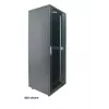 Intellinet 19 inch Network Cabinet - Free Standing (Basic), 22U, 600x800mm (width x depth), Black, Flatpack, Max 600kg, Single-Point Door Lock, One Lock Per Side Panel, Usable Depth 123 to 573mm, Rack, IP20 rated, Steel