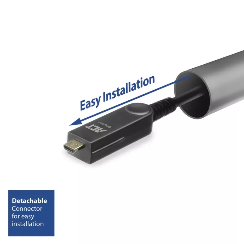 ACT DisplayPort 1.4 Active Optical Cable 8K 30 meters with detachable connector
