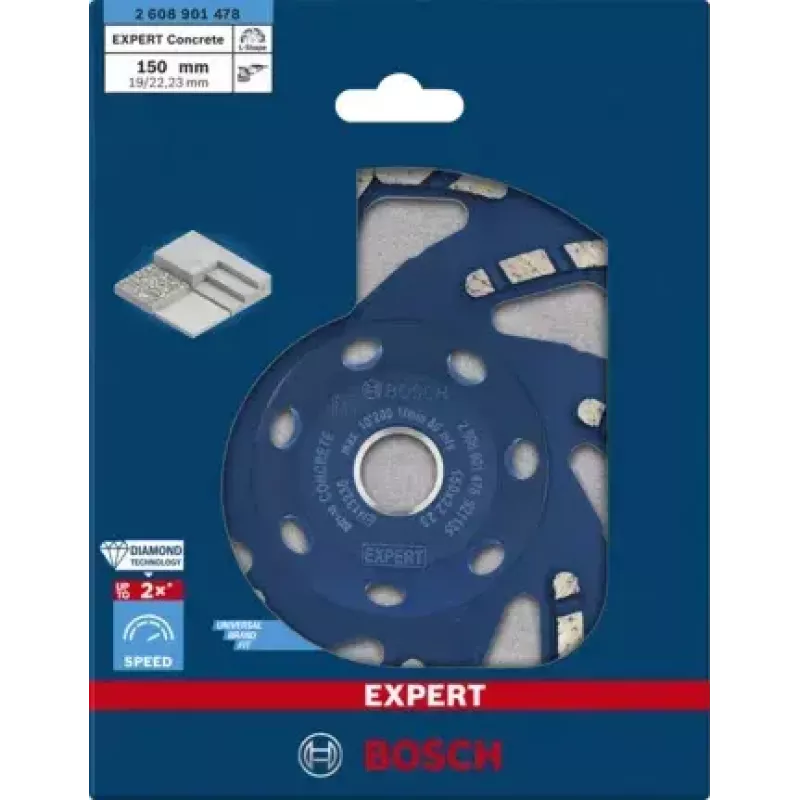 Grinding disc Bosch 2 608 901 478 Flat centre for Concrete
