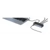 eSTUFF GLB232006 laptop dock/port replicator Wired USB 3.2 Gen 1 (3.1 Gen 1) Type-C Aluminium, Black
