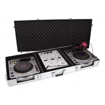 Hard case Roadinger 30125356 for DJ controller Plywood Black Silver