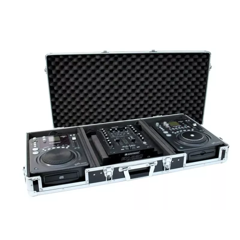 Flight case Roadinger 30125346 DJ controller Plywood Black Silver