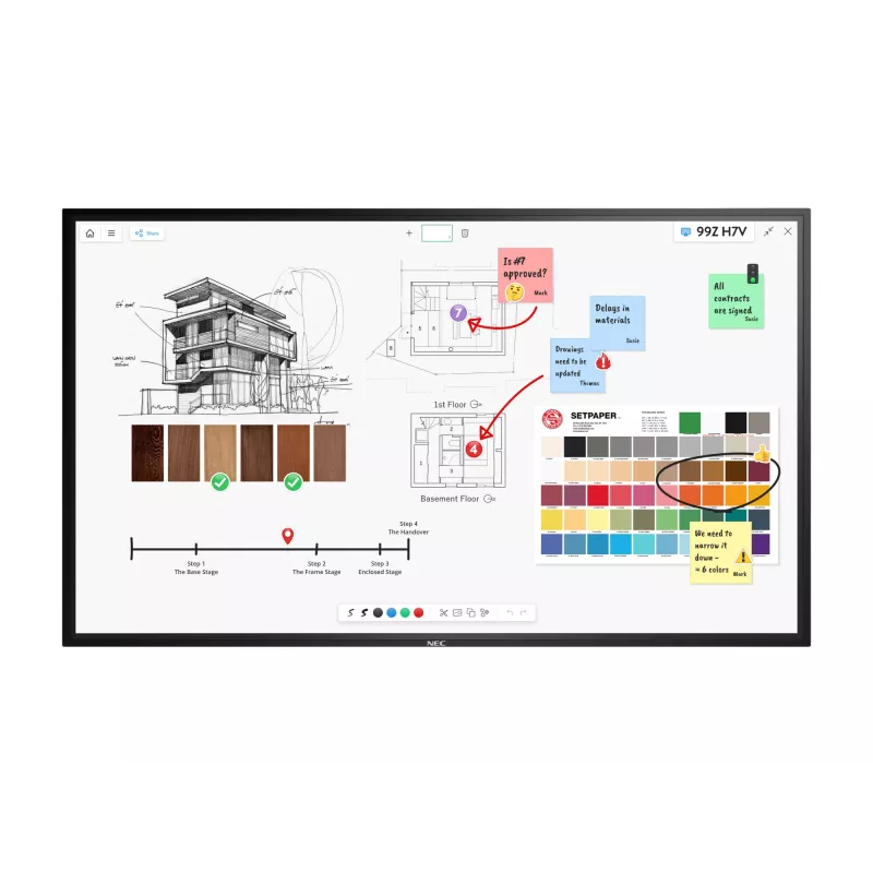 NEC MultiSync M861 IGB Digital signage flat panel 2.18 m (86 inch) LCD 500 cd/m² 4K Ultra HD Black Touchscreen 24/7