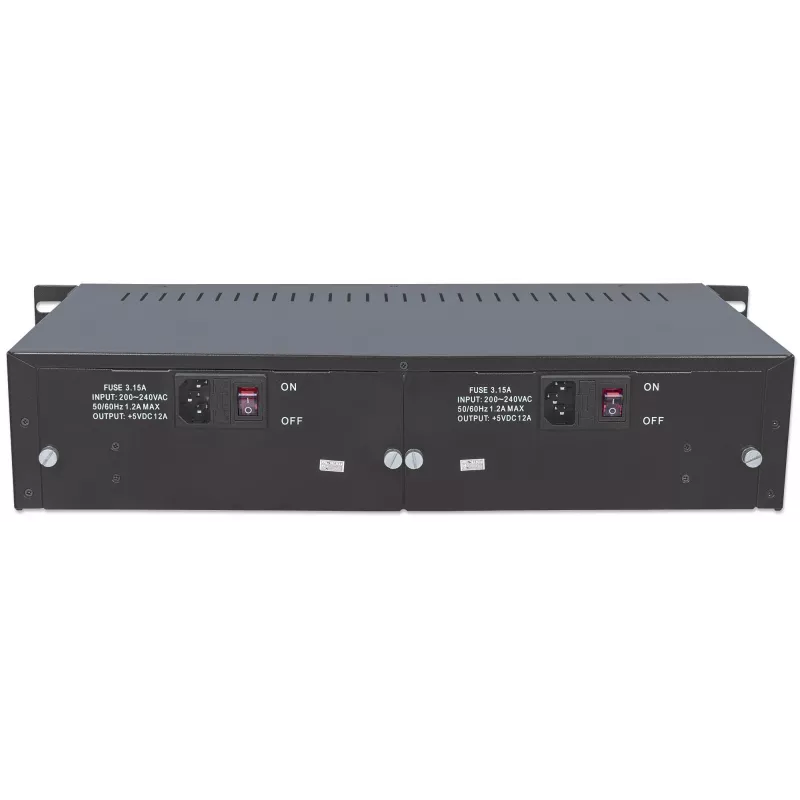 Intellinet 14-Slot Media Converter Chassis, Includes redundant power supply, 19 inch rackmountable, 2U