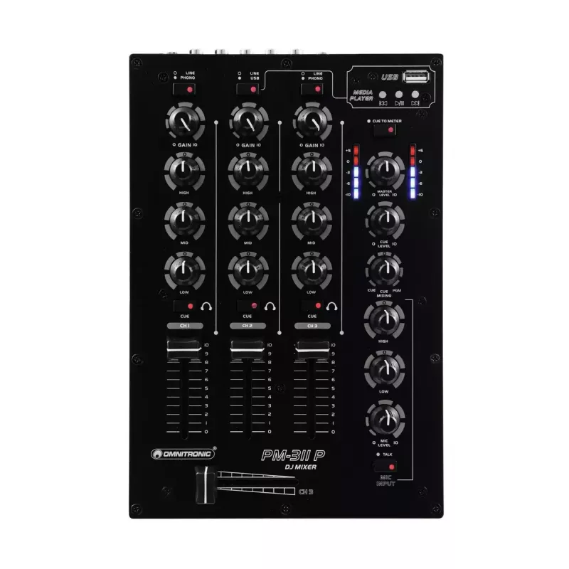 Audio mixer Omnitronic 10006879 3 channels 20 - 20000 Hz Black
