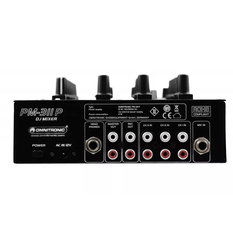 Audio mixer Omnitronic 10006879 3 channels 20 - 20000 Hz Black