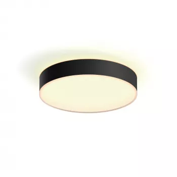 Philips Hue White ambience Enrave medium ceiling lamp, Smart ceiling light, Bluetooth, Black, LED, Metal, Non-changeable bulb(s)
