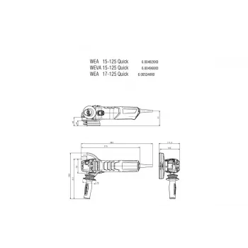 Angle Grinder Metabo WE 19-125 Q 1900W 11000 RPM 12.5cm