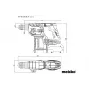 Hammer Drill Metabo KH 18 LTX BL 24, 1280 RPM, SDS Plus, 2.4 cm