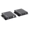 Manhattan 1080p HDMI KVM over IP Extender Kit, Extends 1080p@60Hz signal up to 120m with a single Cat6 Ethernet Cable or an IP-enabled network, Transmitter and Receiver, USB-A ports for PC/Mouse/Keyboard, Black, Three Year Warranty