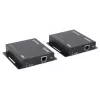 Manhattan 1080p HDMI KVM over IP Extender Kit, Extends 1080p@60Hz signal up to 120m with a single Cat6 Ethernet Cable or an IP-enabled network, Transmitter and Receiver, USB-A ports for PC/Mouse/Keyboard, Black, Three Year Warranty