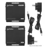 Manhattan 1080p HDMI KVM over IP Extender Kit, Extends 1080p@60Hz signal up to 120m with a single Cat6 Ethernet Cable or an IP-enabled network, Transmitter and Receiver, USB-A ports for PC/Mouse/Keyboard, Black, Three Year Warranty