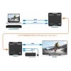 Manhattan 1080p HDMI KVM over IP Extender Kit, Extends 1080p@60Hz signal up to 120m with a single Cat6 Ethernet Cable or an IP-enabled network, Transmitter and Receiver, USB-A ports for PC/Mouse/Keyboard, Black, Three Year Warranty
