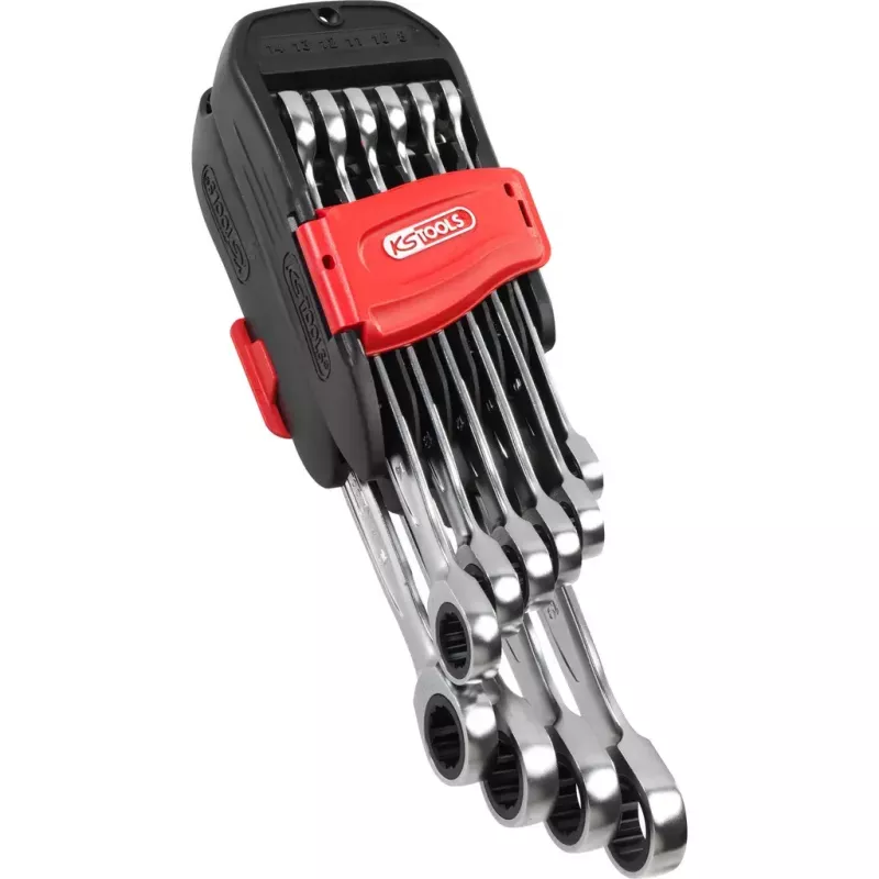 KS Tools GEARplus 503.4250 Ratchet Ring Spanner Set, 10 pcs