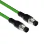 ACT Industrial 10.00 meters Sensor cable M12A 8-pin male to M12A 8-pin male, Ultraflex TPE cable, shielded