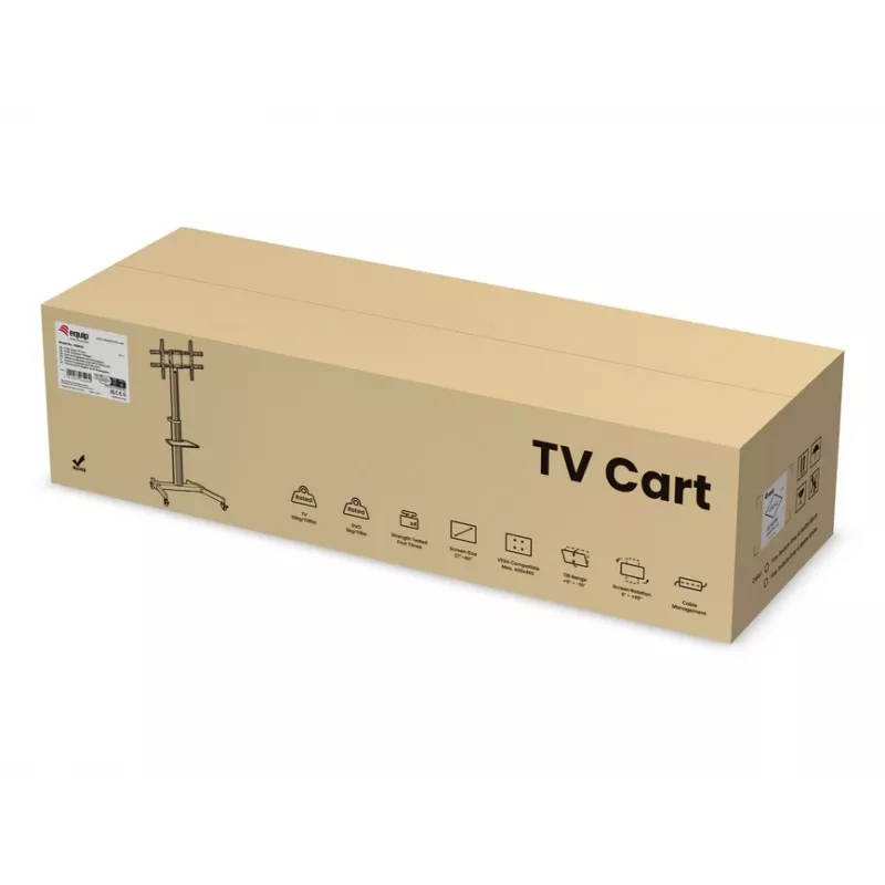 Equip 37-86 inch Rotate TV Cart 50 kg capacity height adjustable
