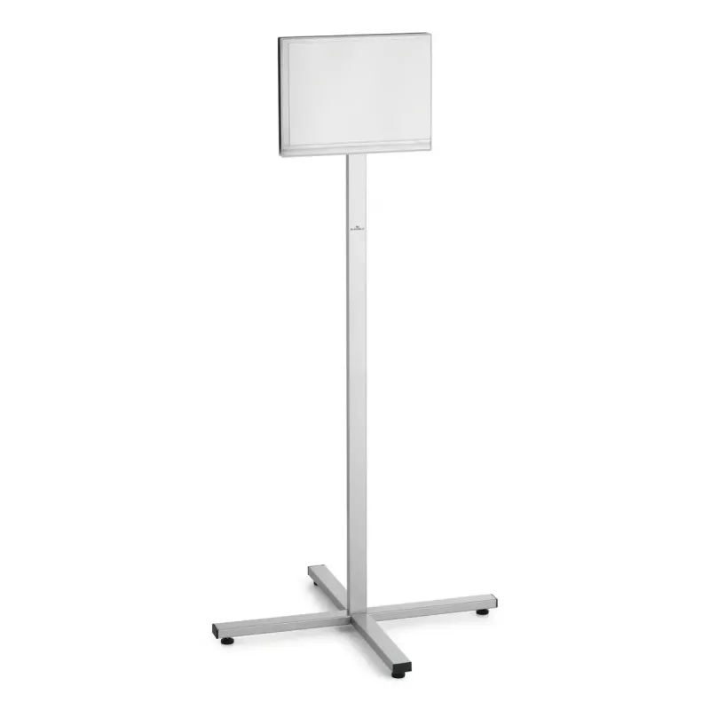 Information stand Durable 502057 A4 stainless steel, Anthracite/Grey, 638×638×1348 mm