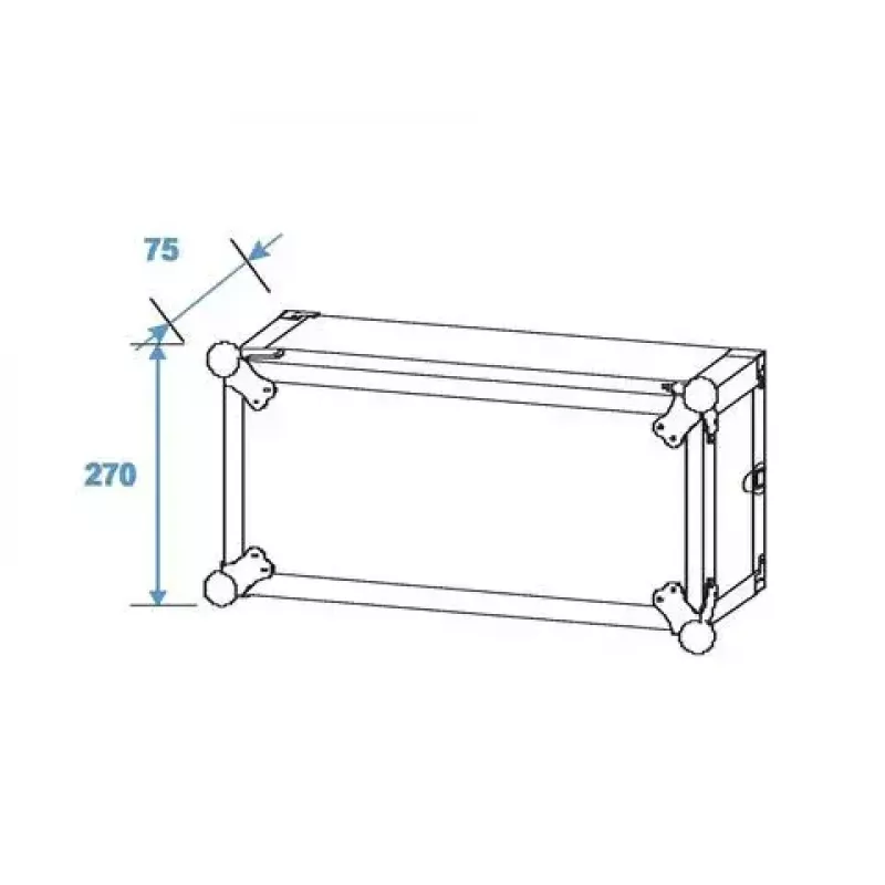 Hard case Roadinger 30107204 Aluminium Black Silver 525x550x270mm