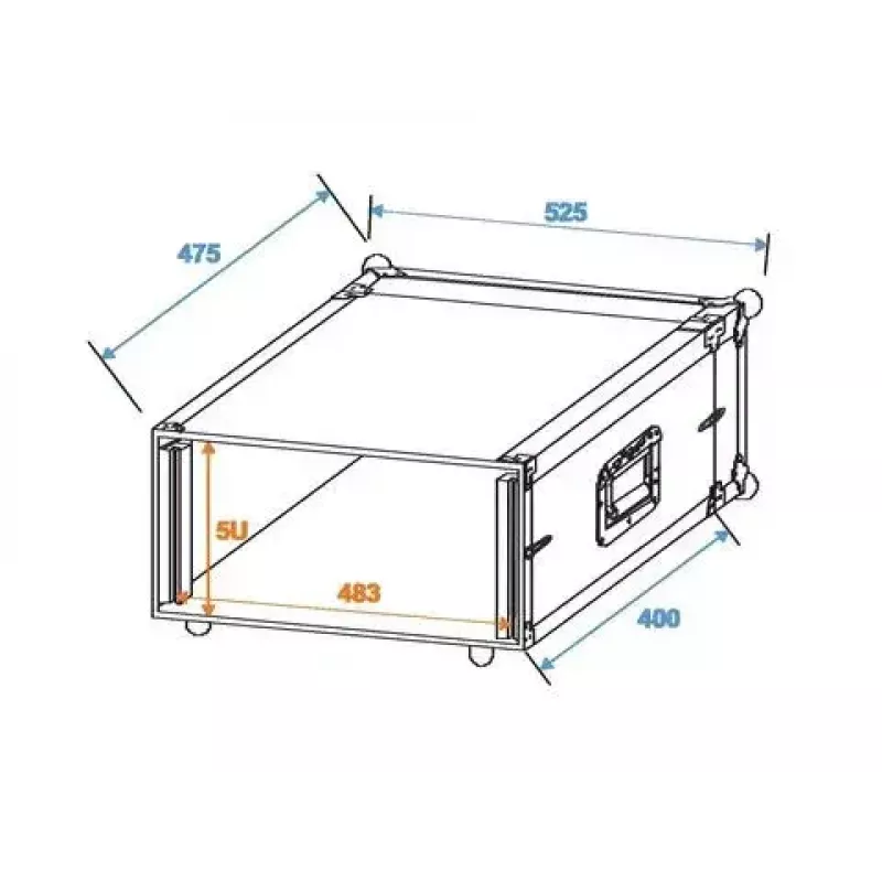 Hard case Roadinger 30107204 Aluminium Black Silver 525x550x270mm