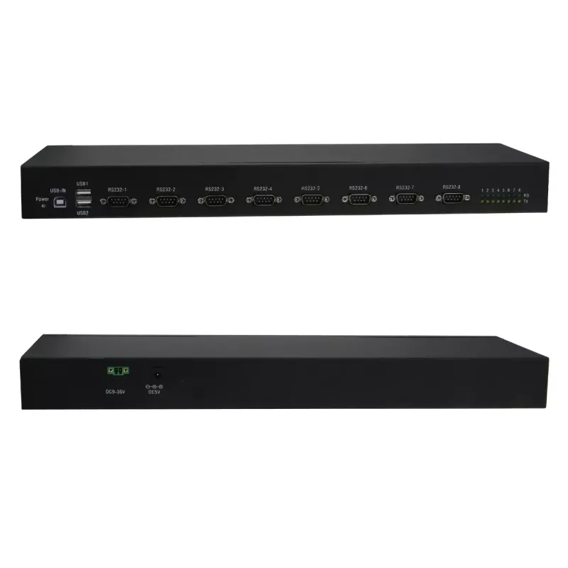 RealPower 284513 serial converter/repeater/isolator USB 2.0 RS-232 Black