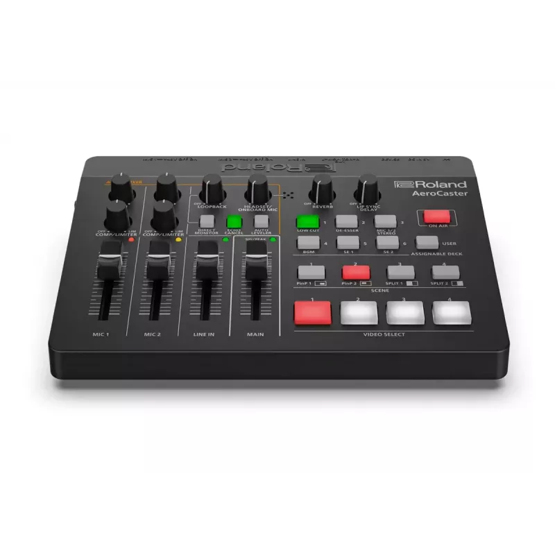 Audio Interface Roland AeroCaster Black 24 bit 48 kHz Phantom Power 48 V