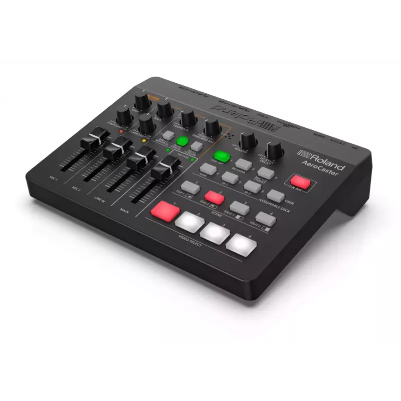 Audio Interface Roland AeroCaster Black 24 bit 48 kHz Phantom Power 48 V