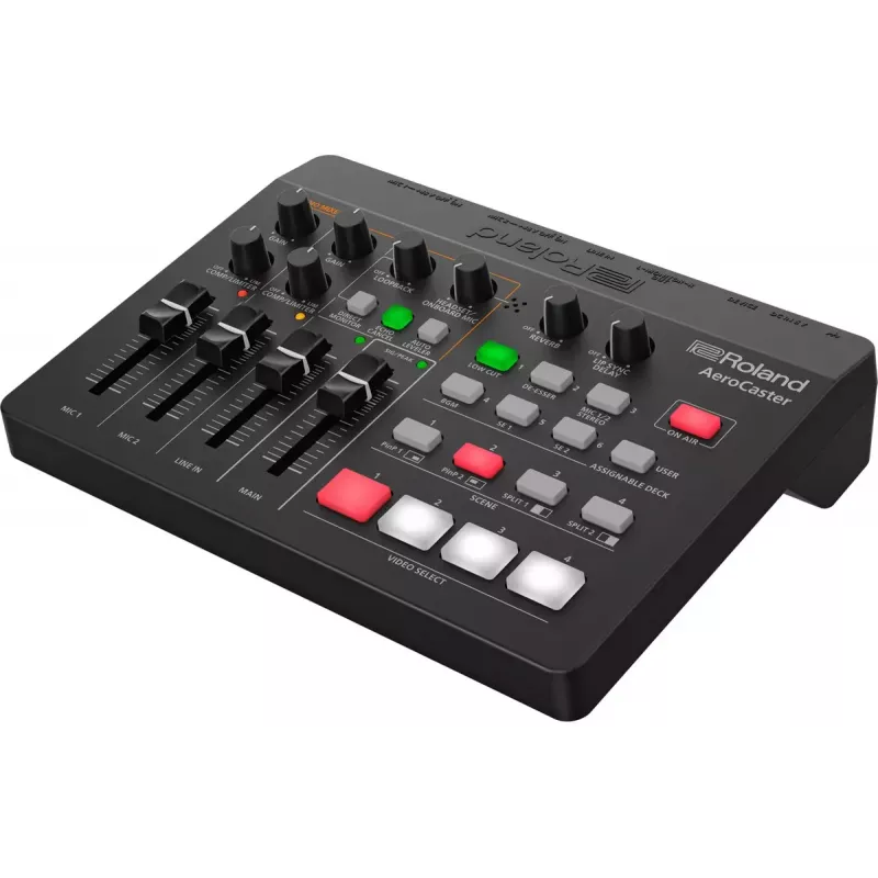 Audio Interface Roland AeroCaster Black 24 bit 48 kHz Phantom Power 48 V