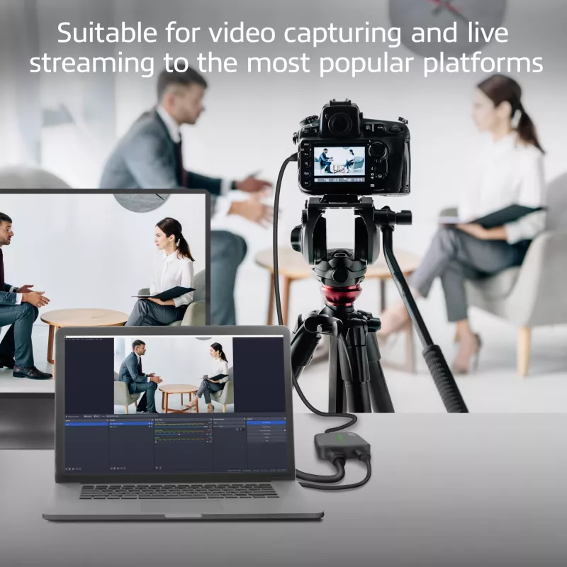 ACT USB-C Video Capture Card, HDMI 4K@60Hz passthrough, 4K@30Hz capture