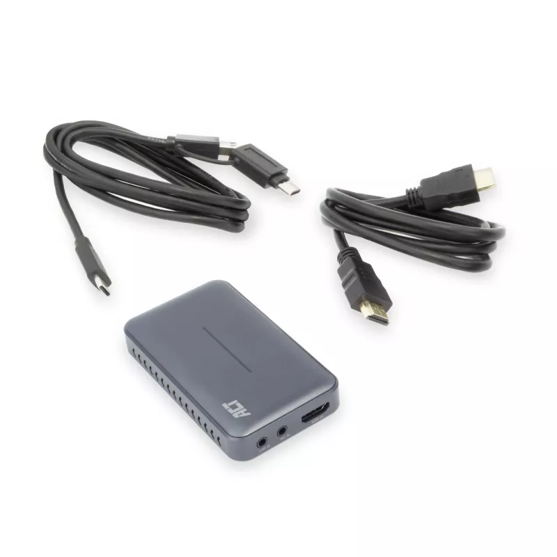 ACT USB-C Video Capture Card, HDMI 4K@60Hz passthrough, 4K@30Hz capture