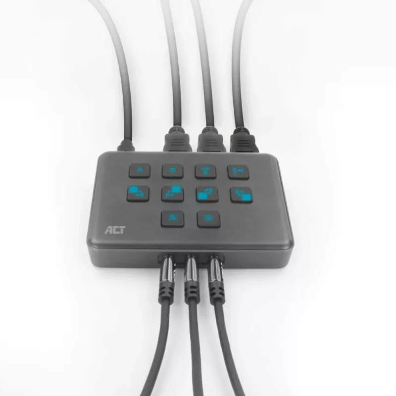 ACT Dual HDMI input USB-C Video Switcher 60Hz Grey