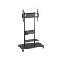 Mobile TV Trolley EQUIP 50 inch–90 inch with Pegboard Shelf, VESA 200x200–600x400, 60 kg, black