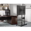 Mobile TV Trolley EQUIP 50 inch–90 inch with Pegboard Shelf, VESA 200x200–600x400, 60 kg, black