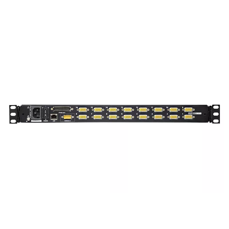ATEN 16-Port 17 inch LCD KVM Switch Over IP (USB - PS/2 VGA) with USB Peripheral port