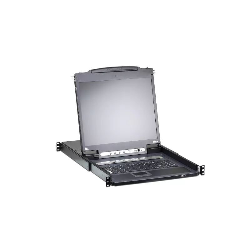 ATEN 16-Port 17 inch LCD KVM Switch Over IP (USB - PS/2 VGA) with USB Peripheral port
