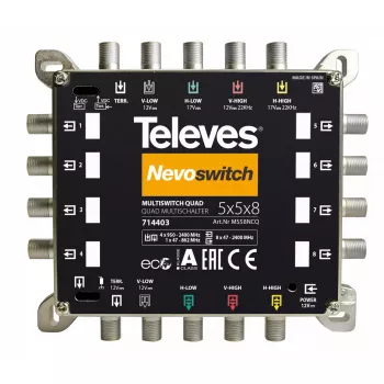Satellite multiswitch Televes 714403 5 inputs 13 outputs