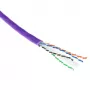 ACT Cat 6A U/UTP solid installation cable, LSZH, CPR euroclass ECA 23AWG, violet 305 meter