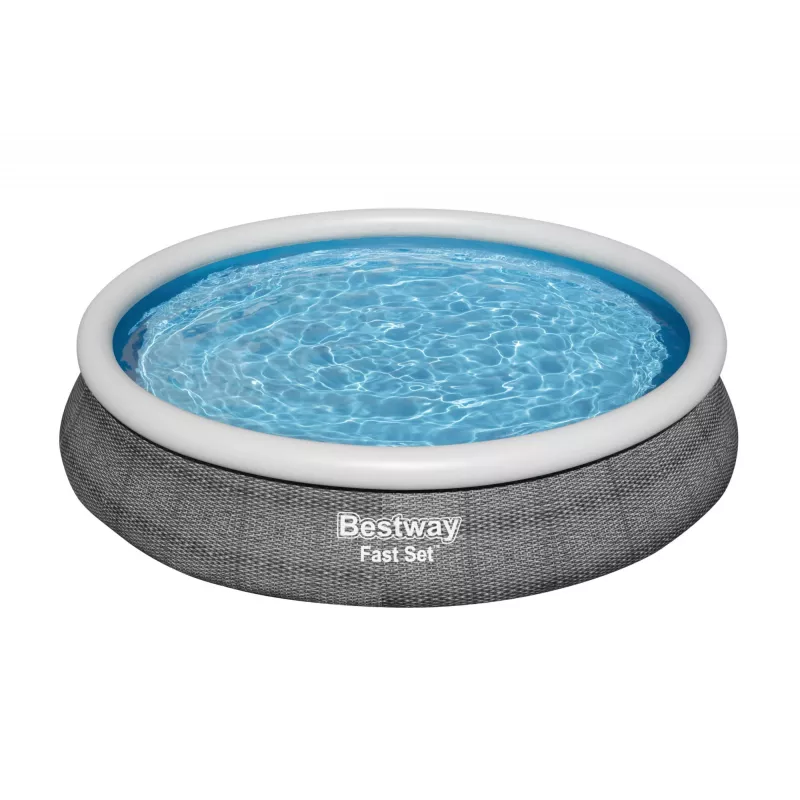 Framed pool Bestway Fast Set Round Inflatable Pool Set 4.57 m x 84 cm Capacity 9677 L
