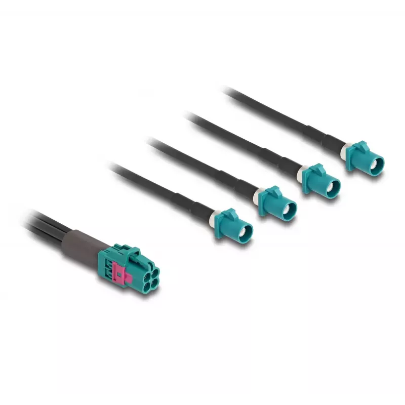 DeLOCK Cable Mini FAKRA Z jack quad to 4 x FAKRA Z plug A-Type 1m