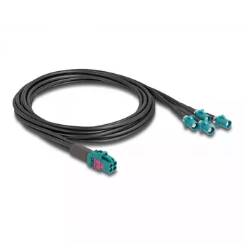 DeLOCK Cable Mini FAKRA Z jack quad to 4 x FAKRA Z plug A-Type 1m