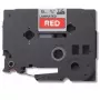 Brother TZ-435 label-making tape White on red