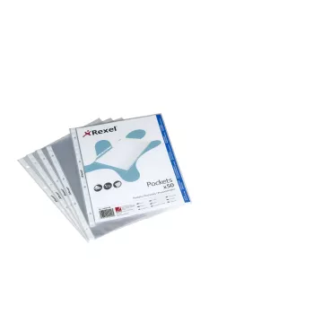 Rexel Crystal Clear A4 Top Open Pocket (50), 210 x 297 mm (A4), Transparent, Polypropylene (PP), Portrait, 50 pc(s)