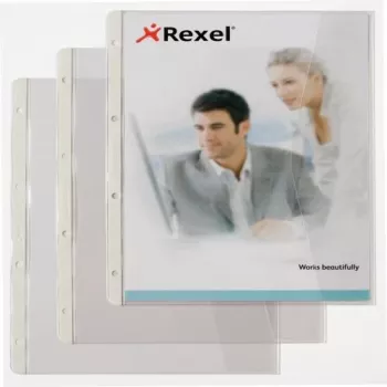 Rexel Document wallet with folding f, 220 x 300 mm, Transparent, 0.13 mm, 250 mm, 328 mm, 4 mm